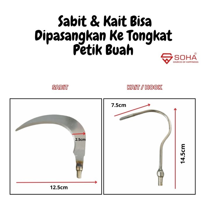 Tongkat 6 Meter Pemetik Buah Teleskopik Serbaguna Dengan Sabit Terbaik