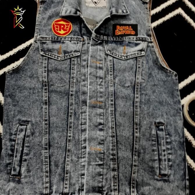 >*>*>*>*] Vest Pria/Rompi royal enfield/rompi jeans/rompi anak motor/Vest Denim