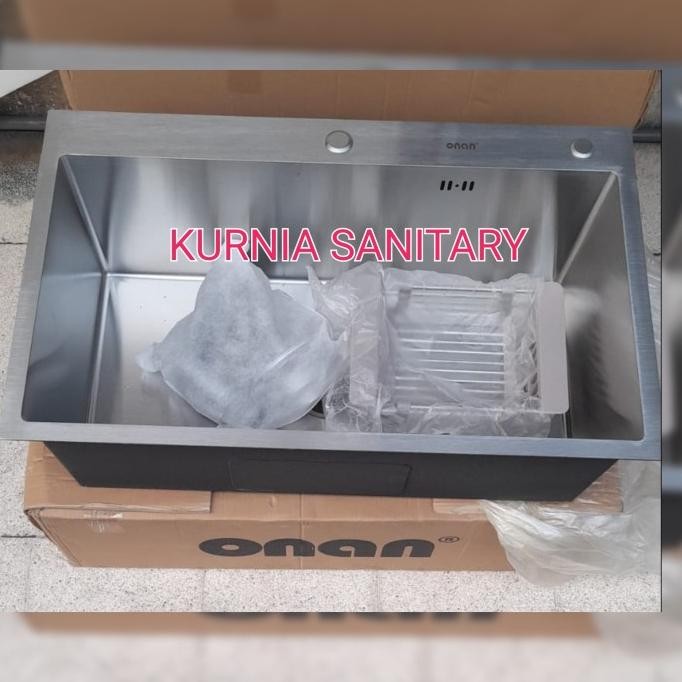 Kichen Sink Onan 8050 Stainless Body Only/Bak Cuci Piring Onan 1 Lubang Jumbo 8050 Stainless Origina