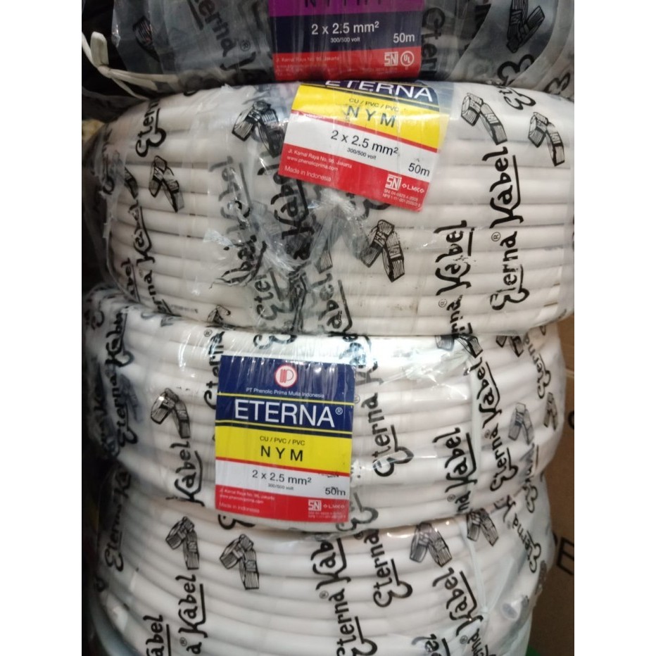 Jual Kabel Eterna Nym 2X2,5Mm 50Meter / Kabel Nym Eterna 2X2.5 @50Meter Sni Eterna Original