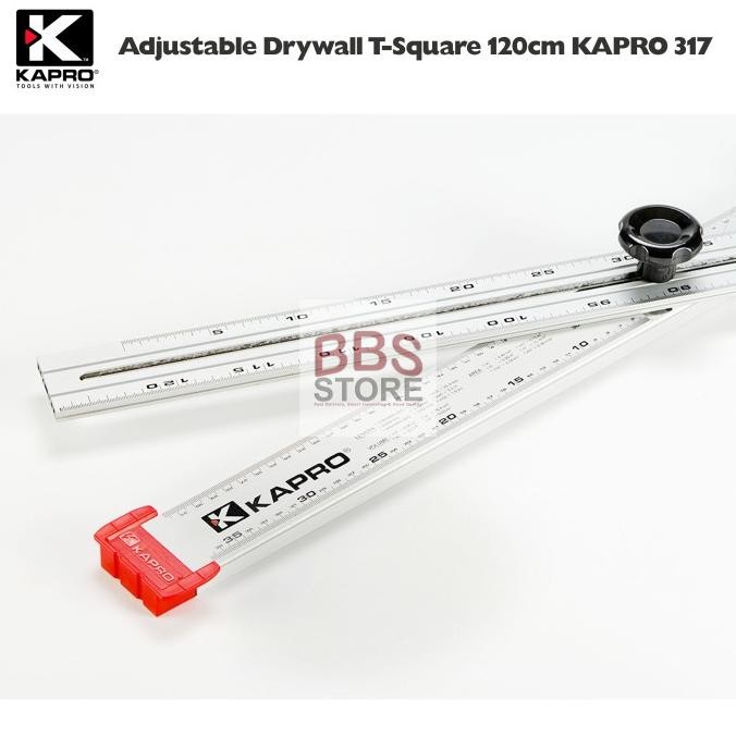 

TERBARU - Penggaris Adjustable Drywall T-Square 120cm KAPRO 317