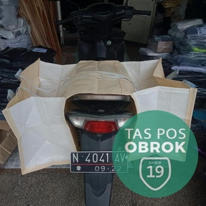 Tas Motor Karung Tebal / Tas Obrok ke pasar / Tas Obrok karung Kurir