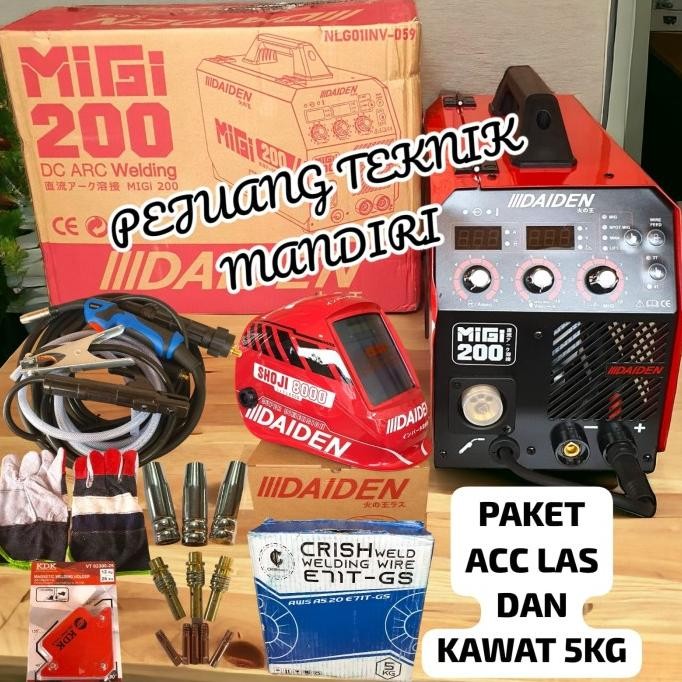 MESIN LAS DAIDEN MIGi 200 / TRAVO LAS INVERTER CO2 DAIDEN MIG MIGi 200