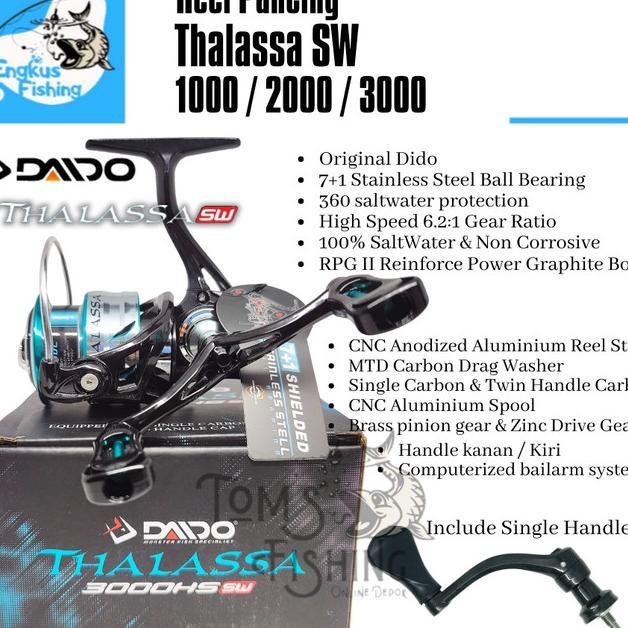 Reel Pancing Daido Thalassa Sw 1000 - 3000 Hs 6.2:1 (7+1 Bearing)