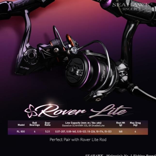 Reel Pancing Spining Ultralight Seahawk Rover Lite 500 Power Handle