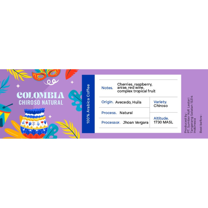 

Kopi Arabika Colombia Chiroso Natural Roasted Beans Promo