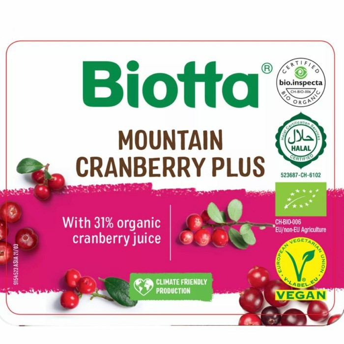 

Biotta - Wild Mountain Cranberry Juice 500Ml (Cranberry Jus Organik) Terbaru