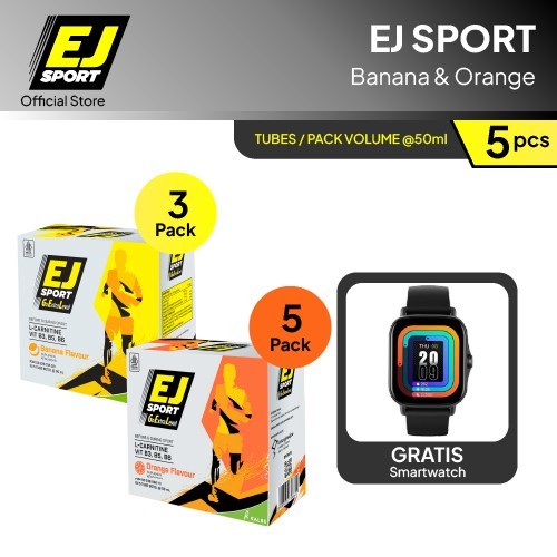 

[Running Package] Ej Sport Gel Orange 5 Pack + Ej Sport Gel Banana 3 Pack - Energy Drink + Free