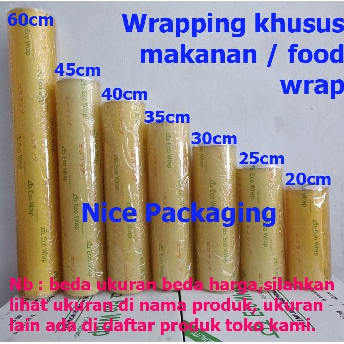 Plastik wrapping makanan / food wrap uk 60cm