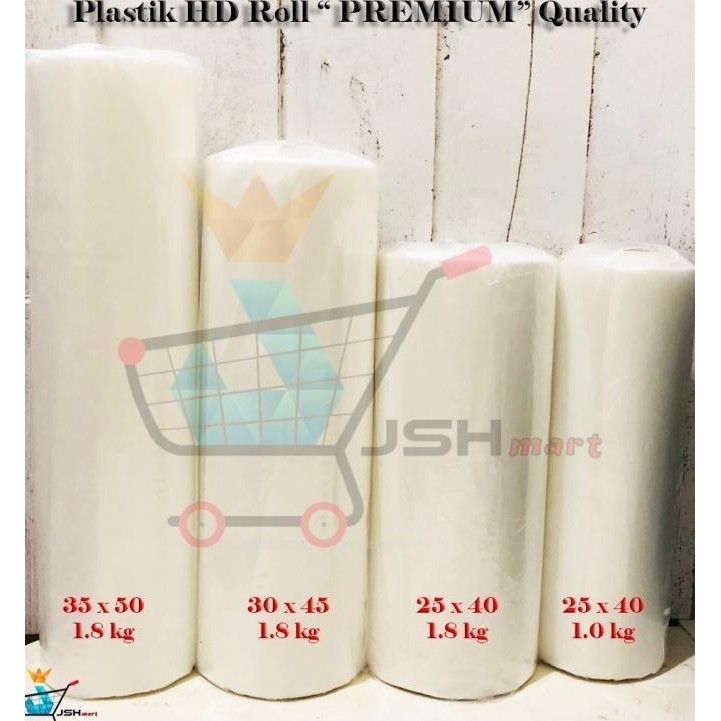 Plastik HD ROLL 35 x 50 cm 1,8 kg | Plastik Buah Fotocopy Sayur Daging