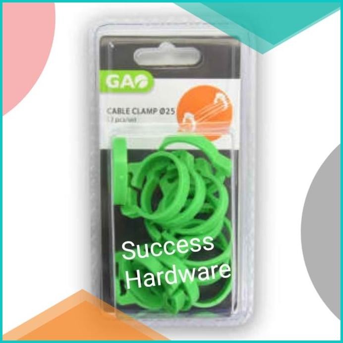 

GAO SET PENJEPIT KABEL 25 MM 12 PCS - HIJAU CABLE CLAMP GAO 25MM H80