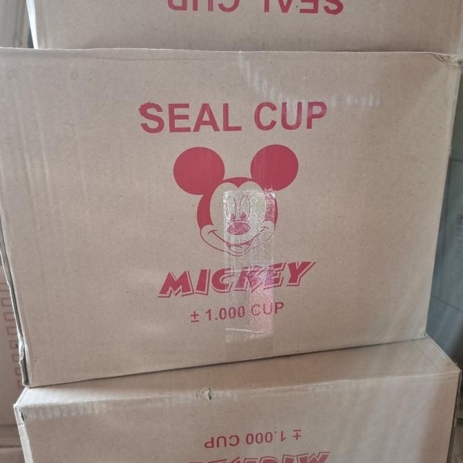 Plastik Lid Sealer Cup Polos 1000 Cup Nagoya Cup Sealer Plastik 1 Dus