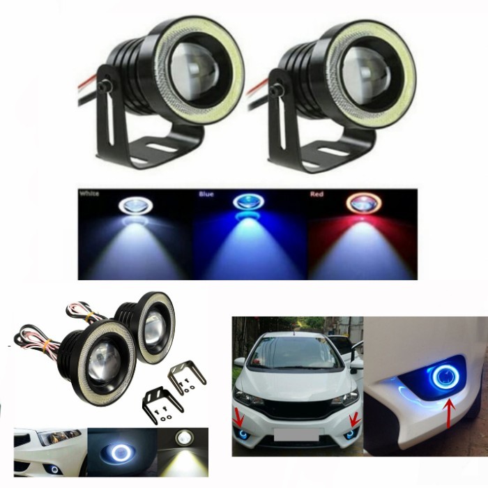 Lampu Fog Lam Mobil VIOS Gen 2 Angel Eyes 89mm Univers