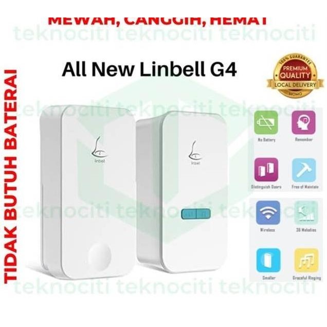 Bel Rumah Wireless Bell Pintu Doorbell Bel Tanpa Baterai