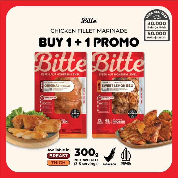 

Buy 1 + 1 Chicken Fillet Marinade / Ayam Filet Marinasi 300G - Bitte Terbaik