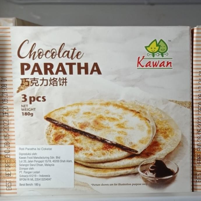 

><><><] kawan food chocolate paratha 3 pcs 180gr