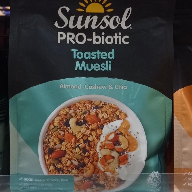 

*#*#*#] sunsol probiotic toasted muesli 400 gr