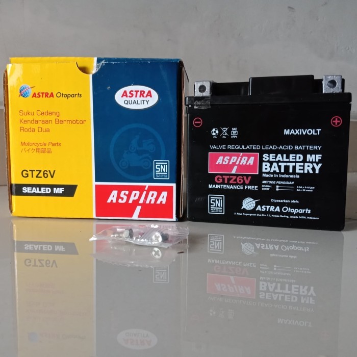 Aki ASPIRA GTZ6V VARIO125 BEAT ESP VARIO ESP SATRIA FU