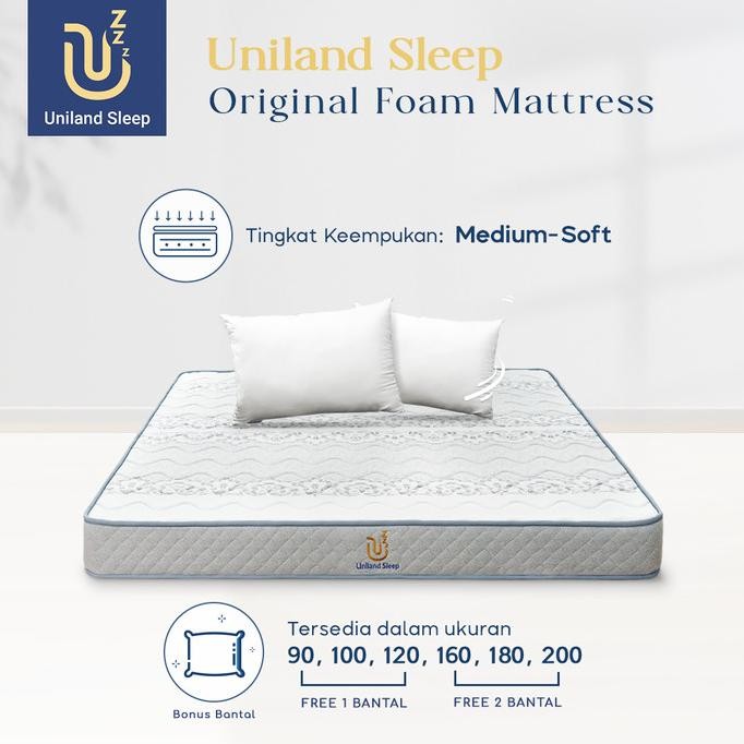 Kasur Busa Uniland Sleep Original 15cm Foam Mattress Box FREE BANTAL