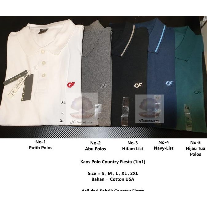 COUNTRY FIESTA KAOS POLO KERAH PRIA  (CF) 100% ORIGINAL