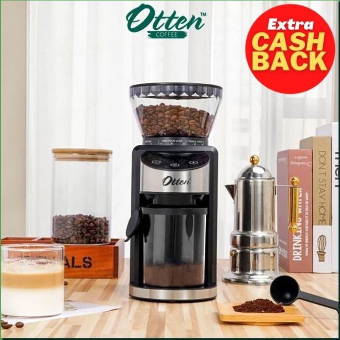 Otten - Mesin Penggiling Kopi Conical Burr Layar Sentuh Coffee Grinder