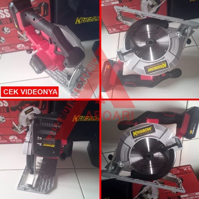 Terbaru Cordless Circular Saw / Gergaji Batre Baterai / Mesin Potong