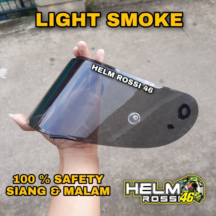 Terlaris Kaca Visor Flat Kyt Falcon 2 Vendetta 2 Light Smoke Hitam + Top Dual