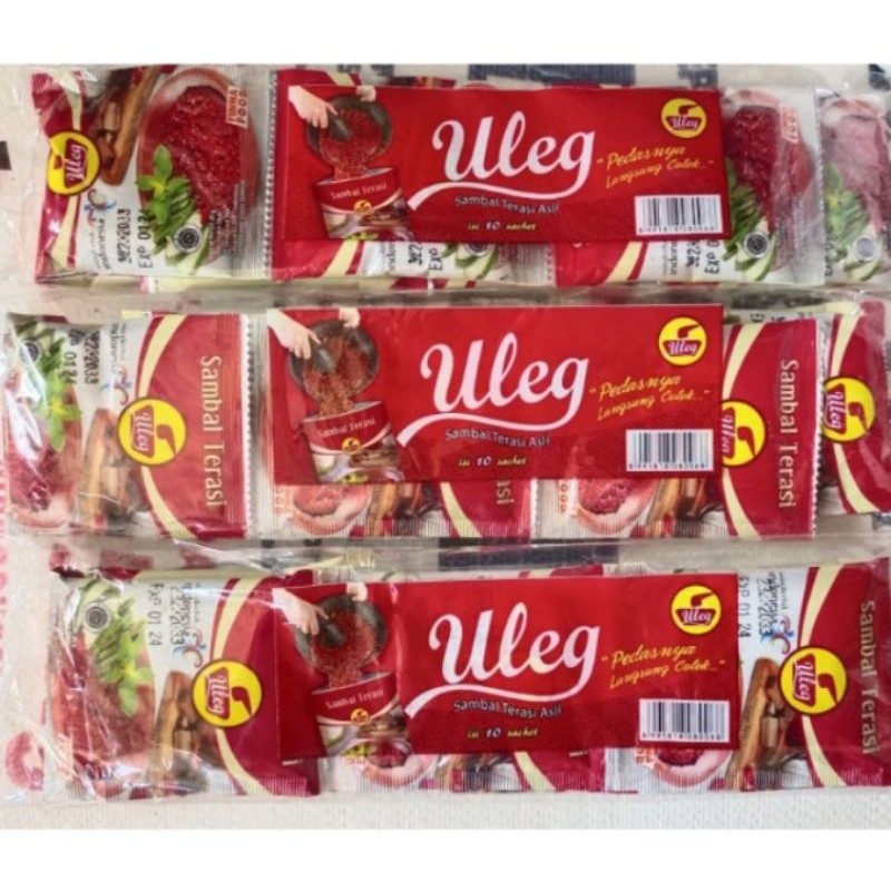 

Uleg sambal terasi isi 10 sachets