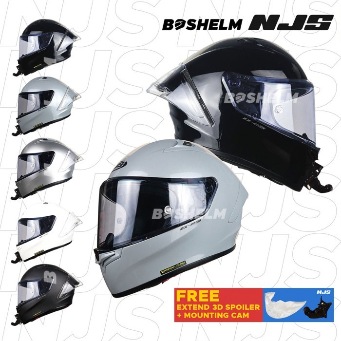 Helm NJS ZX-1R GT Solid Helm Full Face SNI