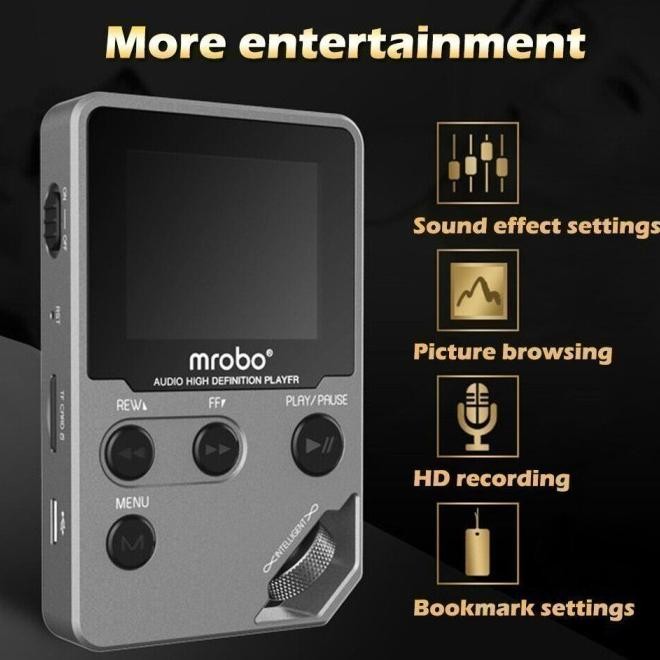 Mrobo C5 8Gb - Mp3 Mp4 Digital Audio Player Lossless Hd Flac