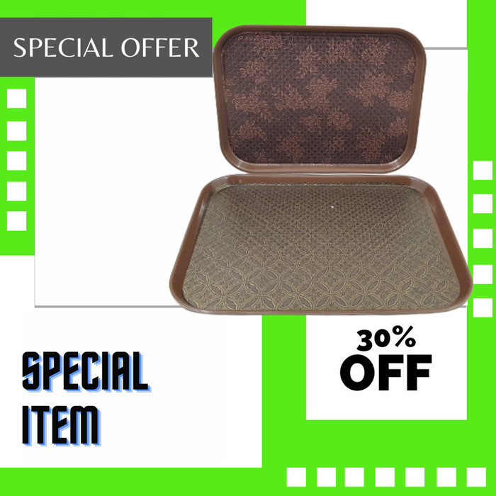 Nampan Plastik Segi Batik Baki Plastik Motif Batik