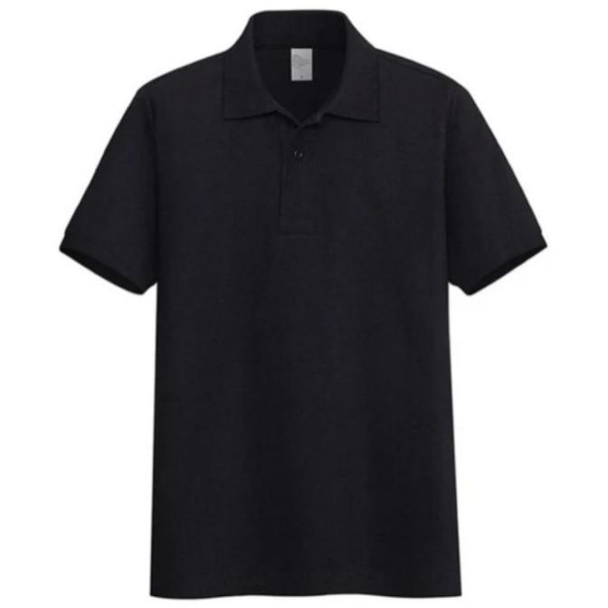 KAOS POLOS MURAH KAOS POLO SHIRT PRIA WANITA BAJU LACOS-WARNA HITAM