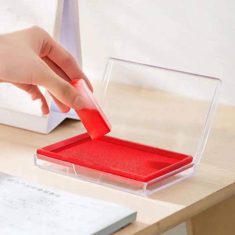 

iQ45 Tahan Lama Inkpad Stamp Merah Bantalan Stempel Alas Stempel Kontrak Atau Perlengkapan Kantor Murah