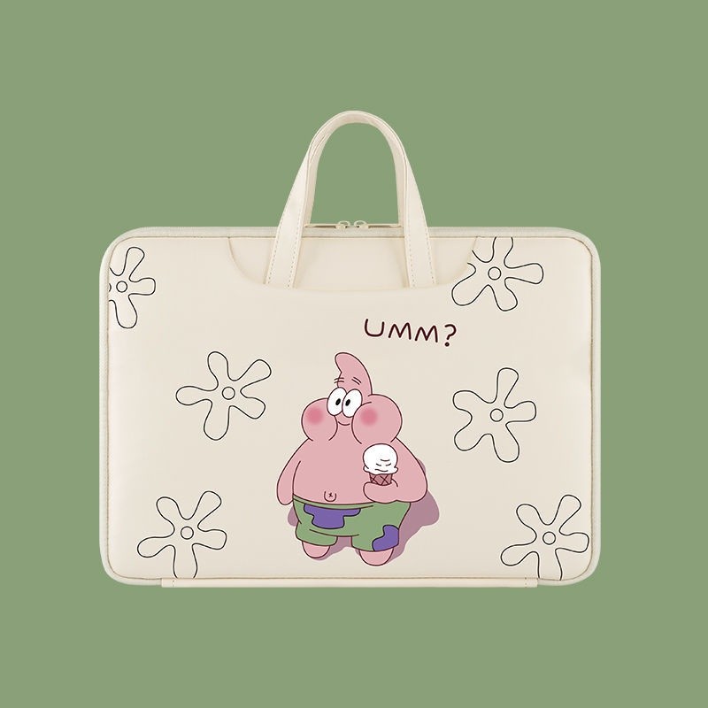 

Stok Tersedia Tas Laptop Patrick Star dengan Pegangan untuk Notebook Air Macbook Tas Kartun Lucu Kulit PU Tahan Air 15.6 11 12 13 14 Inci Tas Komputer |E480B496|