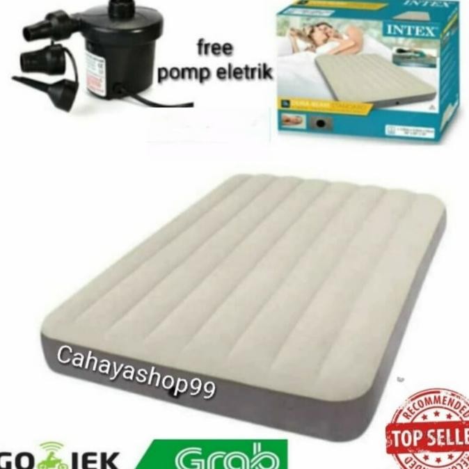 TERMURAH - paket kasur angin doubel intex -pompa eletrik - lem /kasur matras sofa