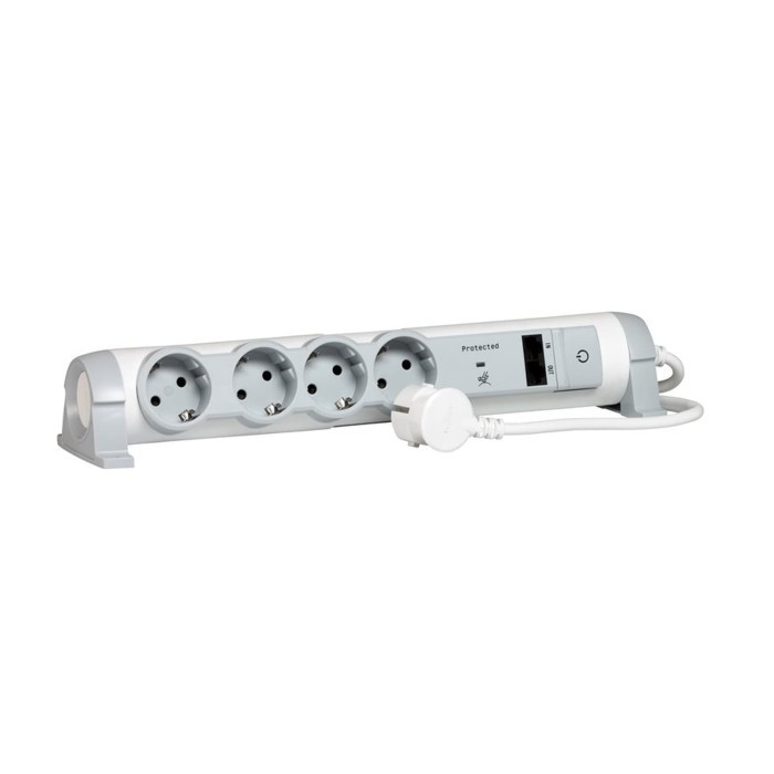 Terlaris Legrand Surge Protector 694664 4Soket Lan Rj45 Colokan Anti Petir