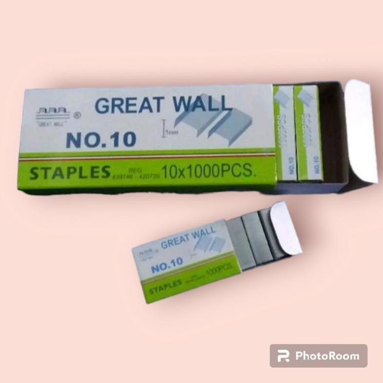 

Terbaru Isi Staples Kecil Great Wall (Nomer 10) 10X1000 Pcs Untuk Stapler Hd-10 Terbaru