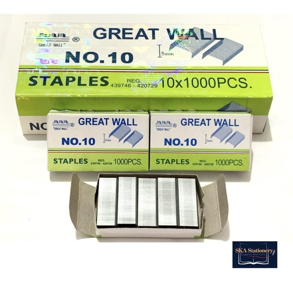 

New Arrival Refill/Isi Staples Greatwall No 10 Ori (Pak) New Arrival