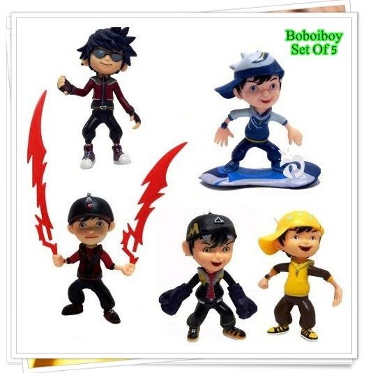 FIGUR SET Boboiboy Set of 5 - Mainan Action Figure Boboiboy