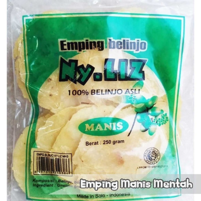 

Terbaru Emping Mentah Manis Ny. Liz / Emping Mentah Pedas Manis 250Gr