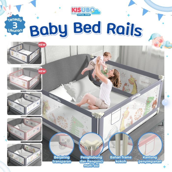 KISUBO Baby Bed Rails Safe Pagar Pengaman Kasur