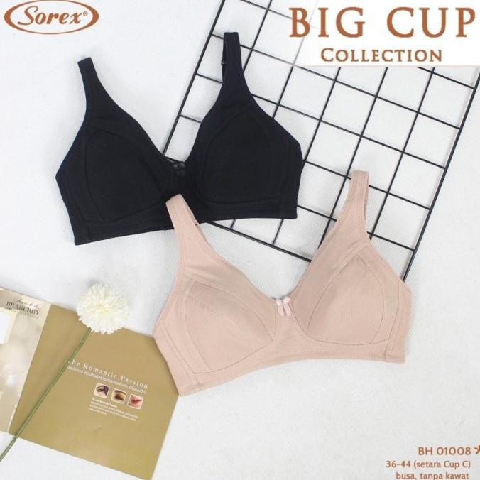 Bh Bra Big Cup Sorex 01008 Size 36 - 44 Tanpa Kawat Busa Tipis