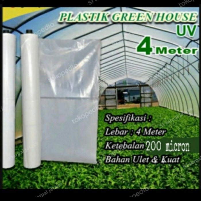 

plastik UV lebar 4 meter x panjang 20 meter 200 micron