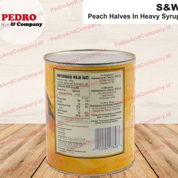 

Sw Peach Haes In Heavy Syrup 825 Gr - Buah Kaleng