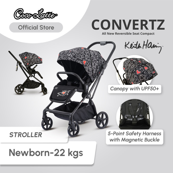 COCOLATTE KEITH HARING Convertz Black Stroller