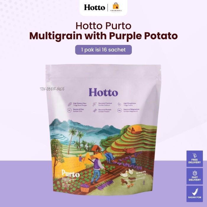 

Hotto Purto Multigrain with Purple Potato Pouch @16 Sachet