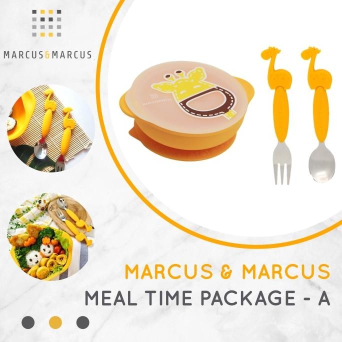 Meal Time Package A (MNM Spoon Fork Set Yellow & Suction Bowl Yellow)