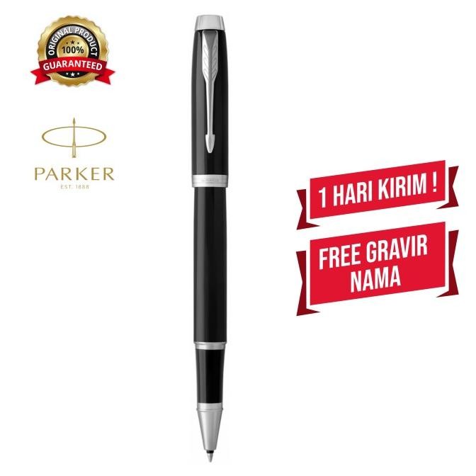 

NEW Parker New IM Black Chrome Trim Rollerball Premium Original