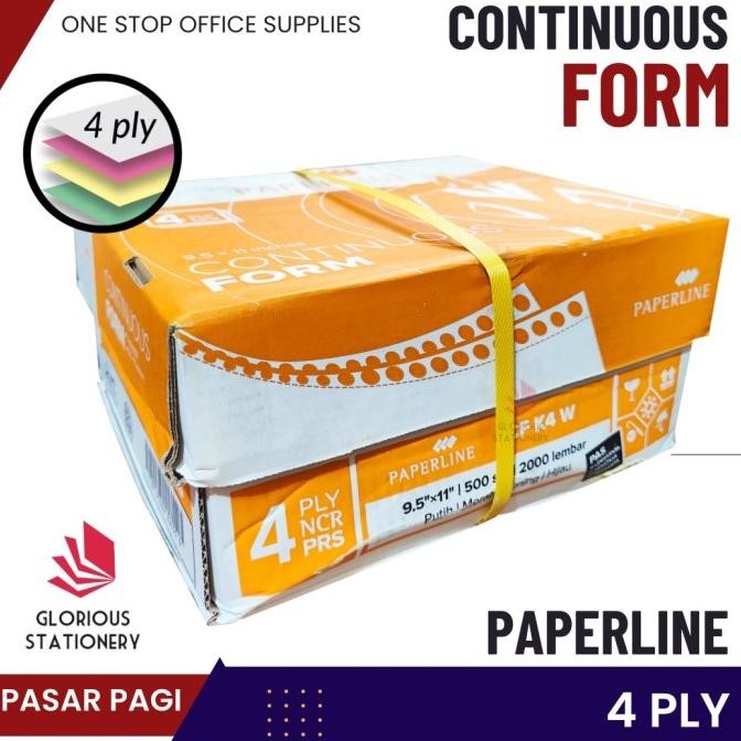 

TERBARU - kertas continous form uk 9.5 x 11 4ply merk Paperline