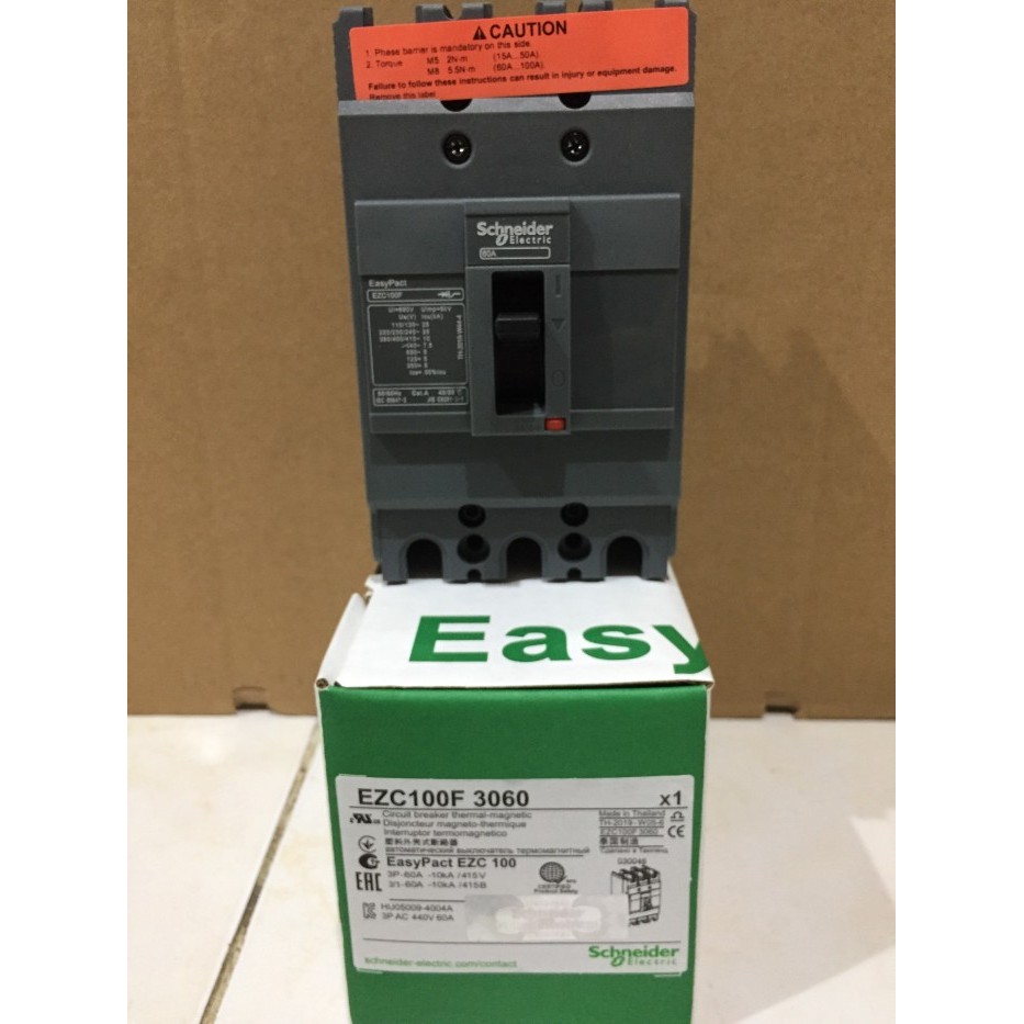 Terbaru Mccb Ezc100F 3P 60A Schneider